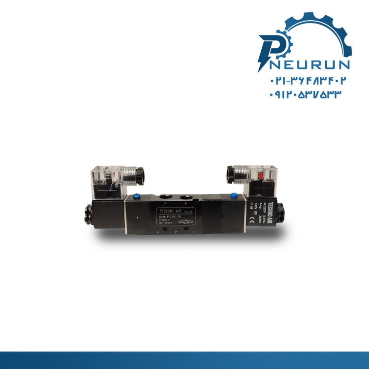 شیر برقی پنوماتیک 5/2 تکنو ایر مدل 4V230C-08